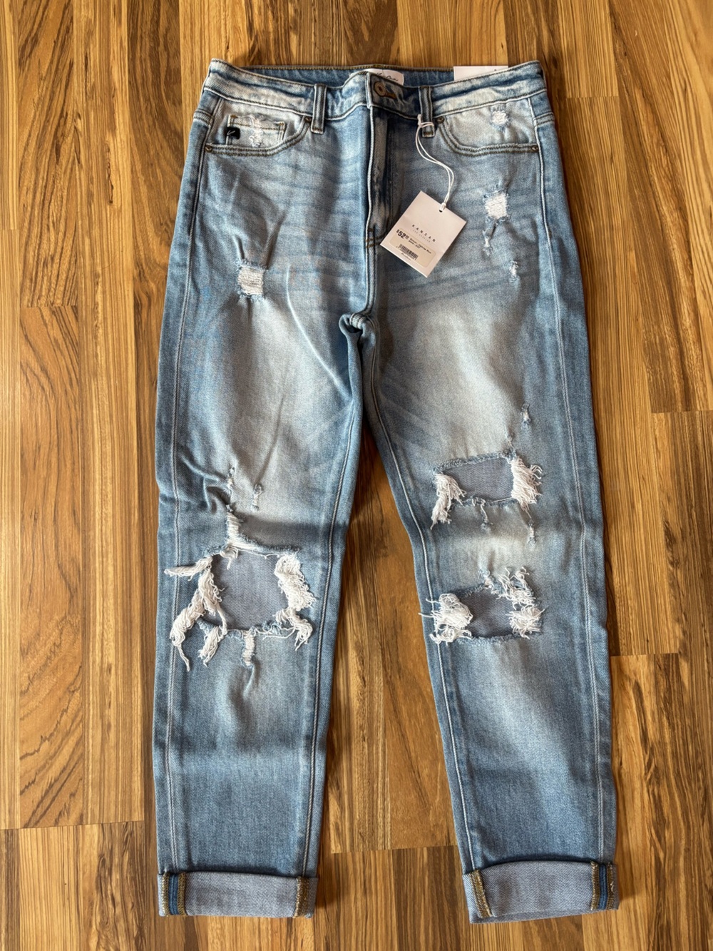 High Rise Distressed Mom Jeans 9 28